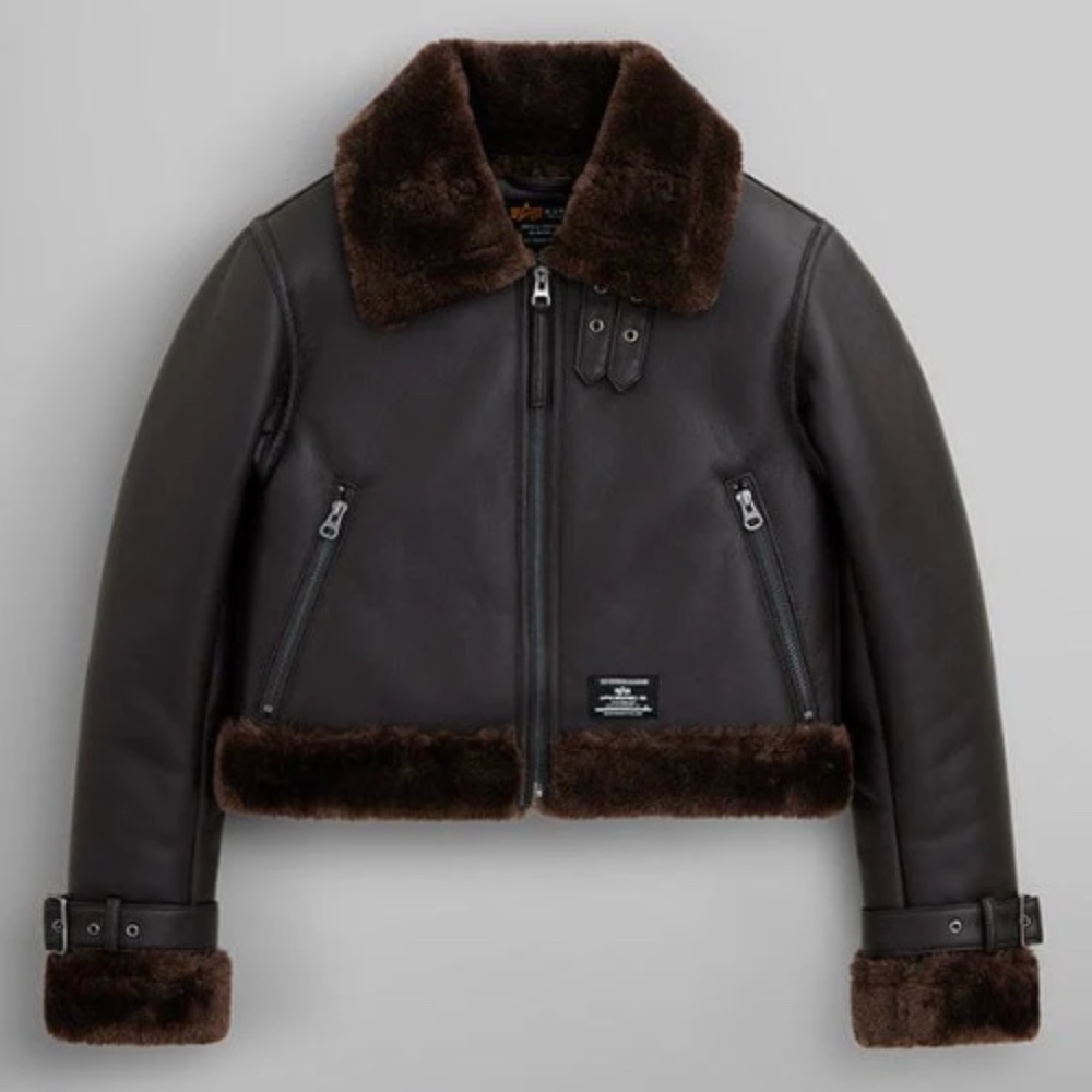 Alpha Industries Brown Mod Bomber Jacket NWT Size L